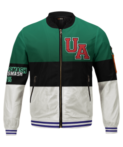 MHA Jackets - Deku Smash Bomber Jacket FH0709 2 - Gear Anime BomberJacketIDekuSmash 01 front - Gear Anime