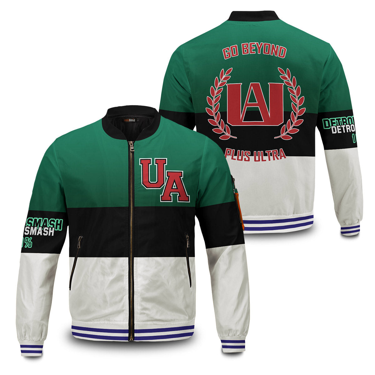 MHA Jackets - Deku Smash Bomber Jacket FH0709 6 - Gear Anime BomberJacketIDekuSmash googlead 2sides - Gear Anime