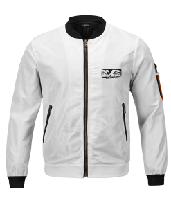 Demon Slayer Jackets - Doma B&W Bomber Jacket FH0709 2 - Gear Anime BomberJacketIDomaB W 01 front - Gear Anime