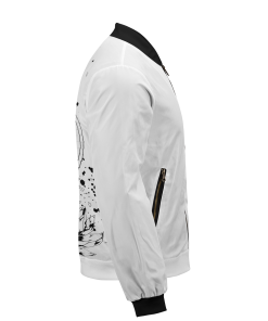 Demon Slayer Jackets - Doma B&W Bomber Jacket FH0709 6 - Gear Anime BomberJacketIDomaB W 05 rightsideview - Gear Anime