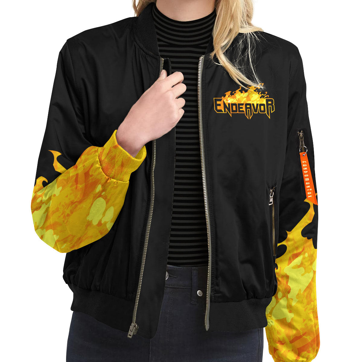 BomberJacketIEndeavorSpirit-09-girlmodelfront BomberJacketIEndeavorSpirit 09 girlmodelfront - Gear Anime