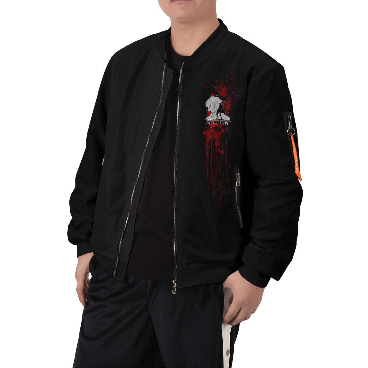 BomberJacketIErenStwear-07-boymodelfront BomberJacketIErenStwear 07 boymodelfront - Gear Anime