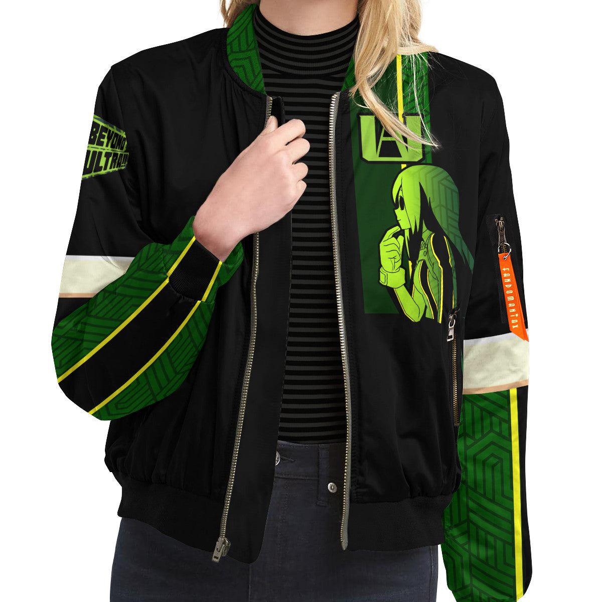 BomberJacketIFrogHeroTsuyu-09-girlmodelfront BomberJacketIFrogHeroTsuyu 09 girlmodelfront - Gear Anime