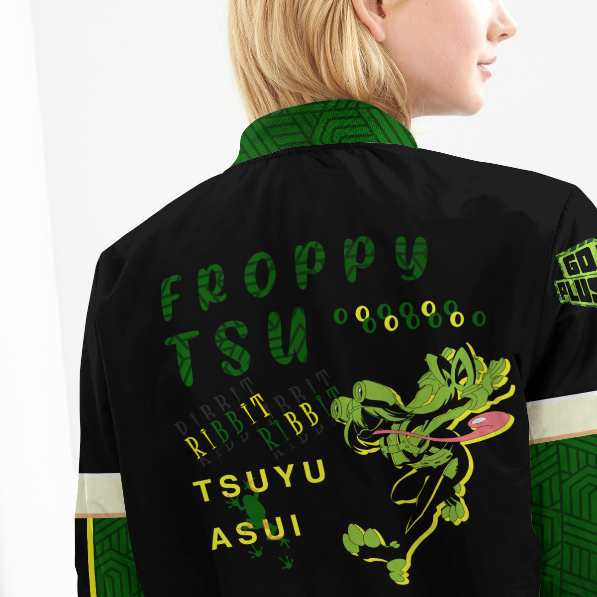 BomberJacketIFrogHeroTsuyu-10-girlmodelback BomberJacketIFrogHeroTsuyu 10 girlmodelback - Gear Anime
