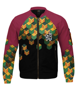 Demon Slayer Jackets - Giyu Jersey Bomber Jacket FH0709 2 - Gear Anime BomberJacketIGiyuJersey 01 front - Gear Anime