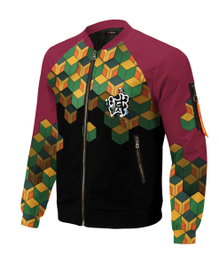 Demon Slayer Jackets - Giyu Jersey Bomber Jacket FH0709 3 - Gear Anime BomberJacketIGiyuJersey 02 hpleft - Gear Anime