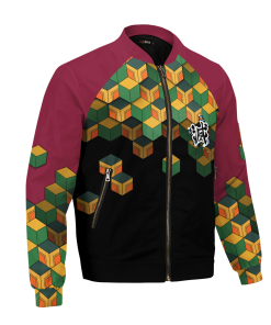 Demon Slayer Jackets - Giyu Jersey Bomber Jacket FH0709 4 - Gear Anime BomberJacketIGiyuJersey 03 hpright - Gear Anime