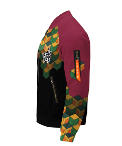 Demon Slayer Jackets - Giyu Jersey Bomber Jacket FH0709 5 - Gear Anime BomberJacketIGiyuJersey 04 leftsideview - Gear Anime