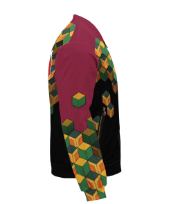 Demon Slayer Jackets - Giyu Jersey Bomber Jacket FH0709 6 - Gear Anime BomberJacketIGiyuJersey 05 rightsideview - Gear Anime