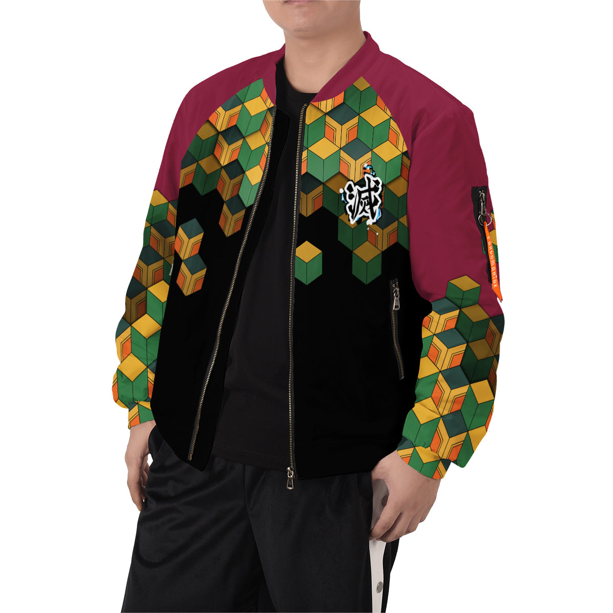 BomberJacketIGiyuJersey-07-boymodelfront BomberJacketIGiyuJersey 07 boymodelfront - Gear Anime