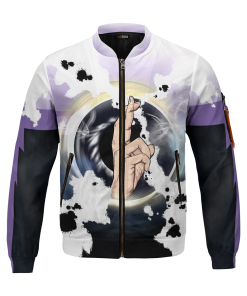 Jujutsu Kaisen Jackets - Gojo Cursed Eyes Bomber Jacket FH0709 2 - Gear Anime BomberJacketIGojoCursedEyes 01 front - Gear Anime