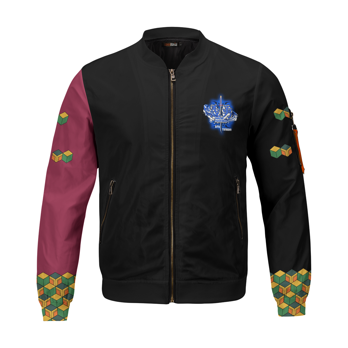 BomberJacketIHashiraGiyuStwear-01-front BomberJacketIHashiraGiyuStwear 01 front - Gear Anime