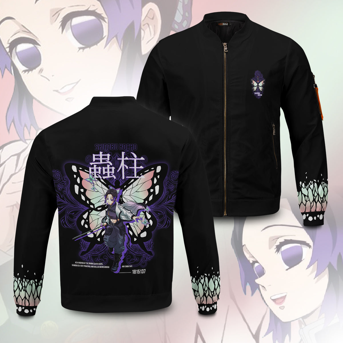 BomberJacketIHashiraShinobuStwear-webad-2sides BomberJacketIHashiraShinobuStwear webad 2sides - Gear Anime