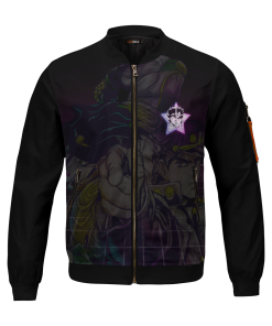 JJBA Jackets - Jotaro Retro Bomber Jacket FH0709 2 - Gear Anime BomberJacketIJotaroRetro 01 front - Gear Anime