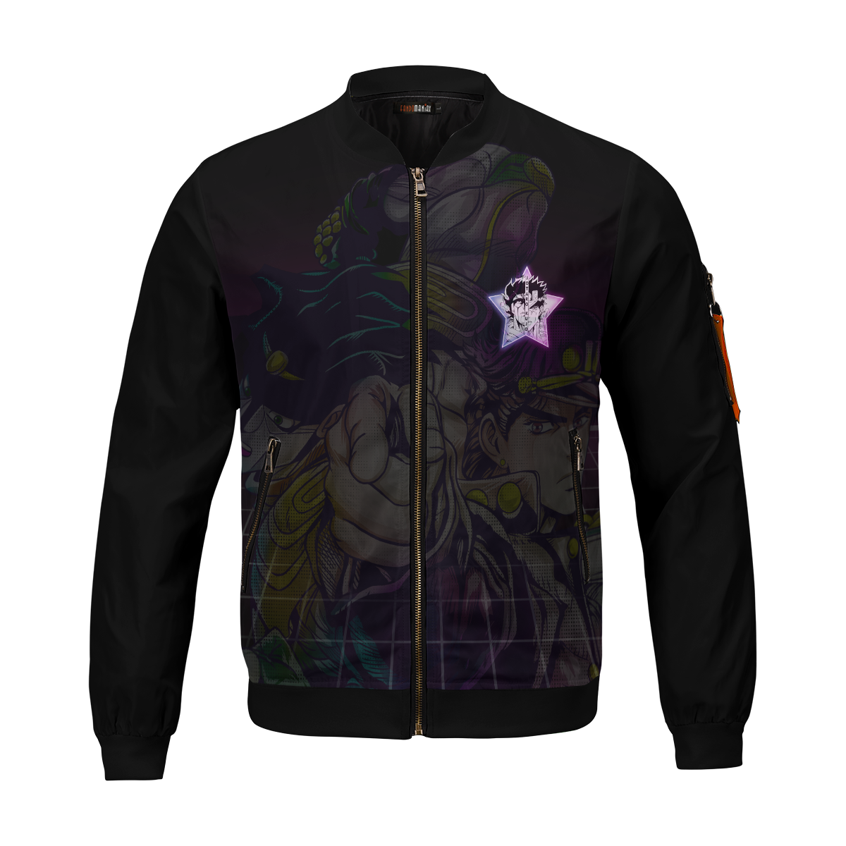 BomberJacketIJotaroRetro-01-front BomberJacketIJotaroRetro 01 front - Gear Anime
