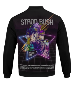 JJBA Jackets - Jotaro Retro Bomber Jacket FH0709 7 - Gear Anime BomberJacketIJotaroRetro 06 back - Gear Anime