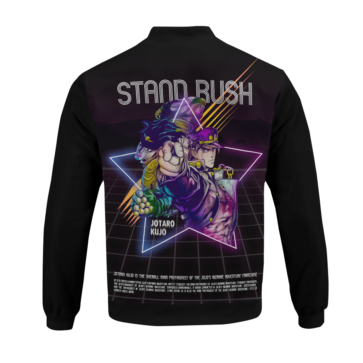 BomberJacketIJotaroRetro-06-back BomberJacketIJotaroRetro 06 back - Gear Anime