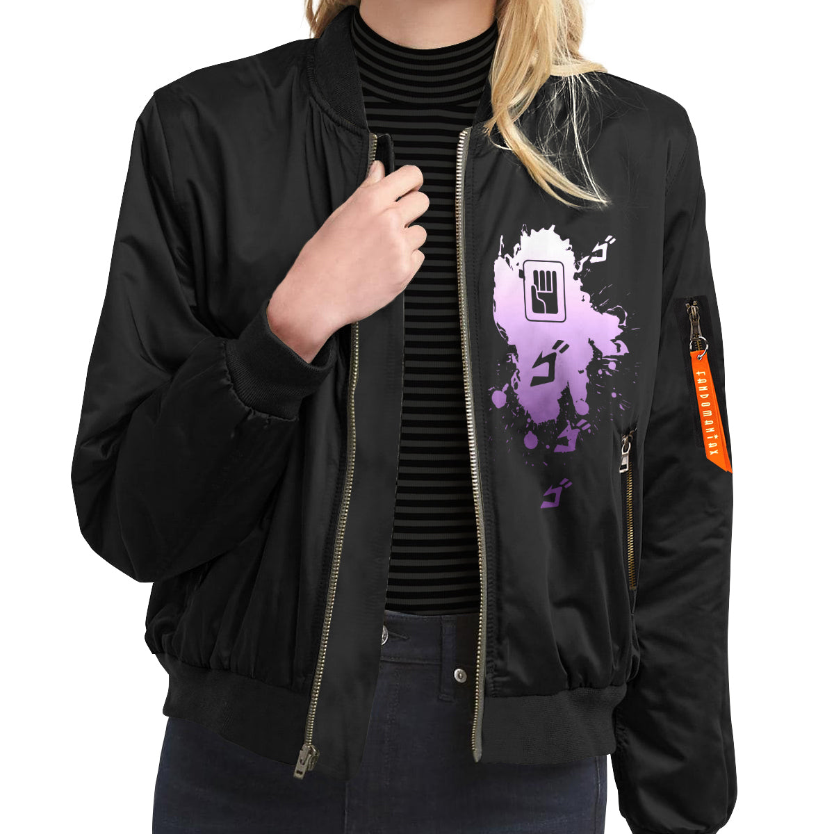 BomberJacketIJotaroSpirit-09-girlmodelfront BomberJacketIJotaroSpirit 09 girlmodelfront - Gear Anime