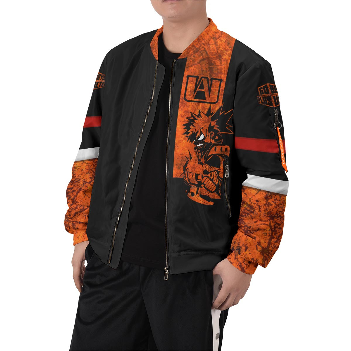 BomberJacketIKatsukiBakugou-07-boymodelfront BomberJacketIKatsukiBakugou 07 boymodelfront - Gear Anime