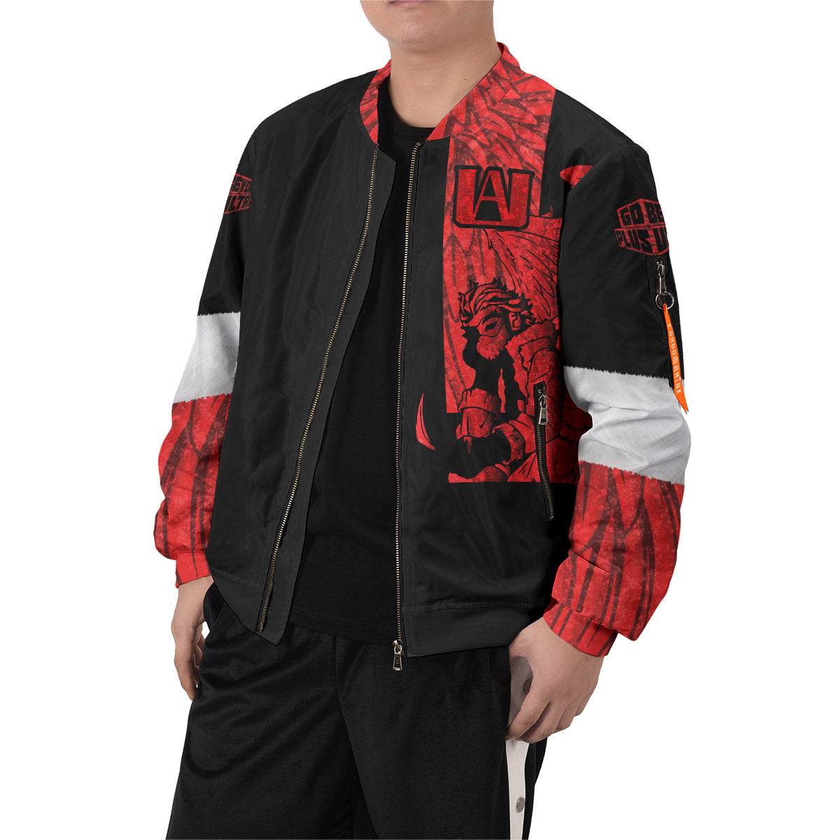 BomberJacketIKeigoTakamiHawks-07-boymodelfront BomberJacketIKeigoTakamiHawks 07 boymodelfront - Gear Anime