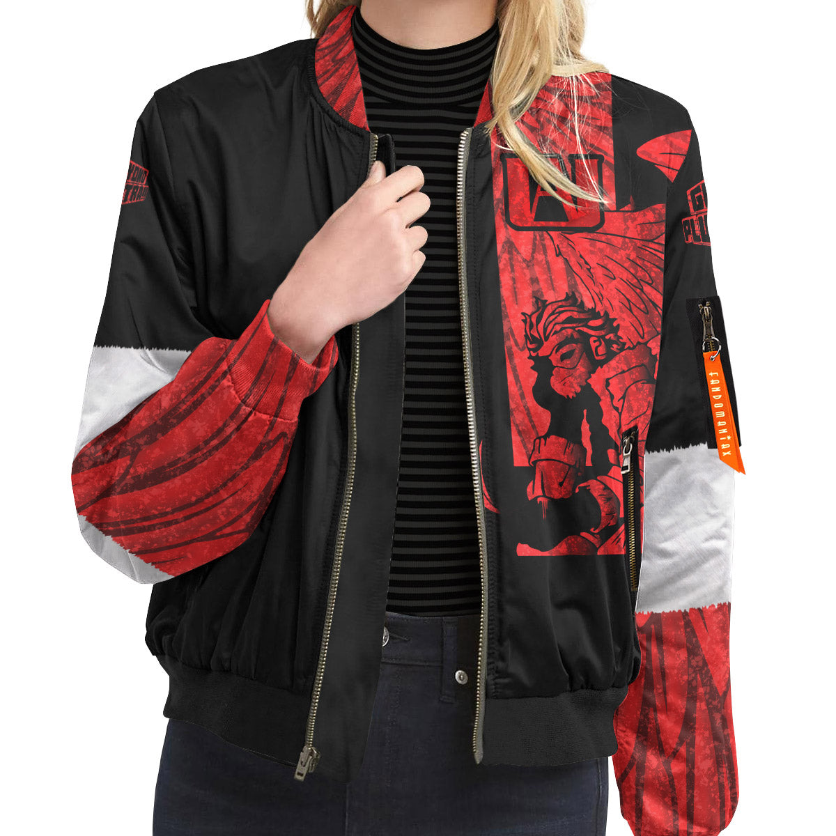 BomberJacketIKeigoTakamiHawks-09-girlmodelfront BomberJacketIKeigoTakamiHawks 09 girlmodelfront - Gear Anime