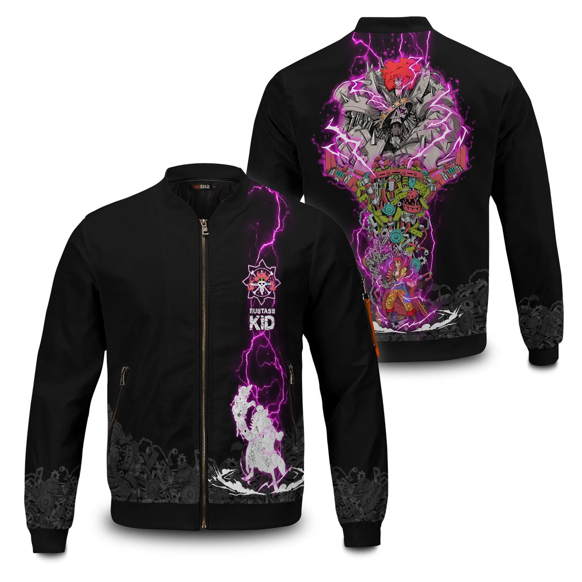 One Piece Jackets - Kid Spirit Bomber Jacket FH0709 6 - Gear Anime BomberJacketIKidSpirit googlead 2sides - Gear Anime