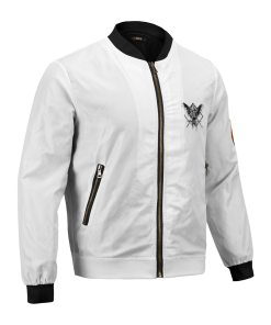 Demon Slayer Jackets - Kyojuro B&W Bomber Jacket FH0709 4 - Gear Anime BomberJacketIKyojuroB W 03 hpright - Gear Anime