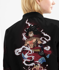 One Piece Jackets - Luffy Spirit Bomber Jacket FH0709 9 - Gear Anime BomberJacketILuffySpirit 10 girlmodelback - Gear Anime