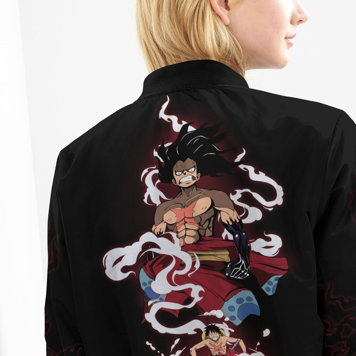 BomberJacketILuffySpirit-10-girlmodelback BomberJacketILuffySpirit 10 girlmodelback - Gear Anime