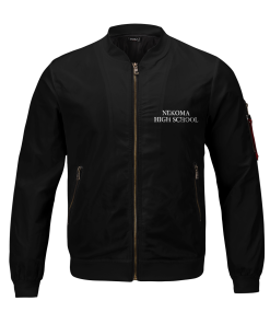 Haikyuu Jackets - Nekoma Rally Bomber Jacket FH0709 2 - Gear Anime BomberJacketINekomaRally 01 front - Gear Anime