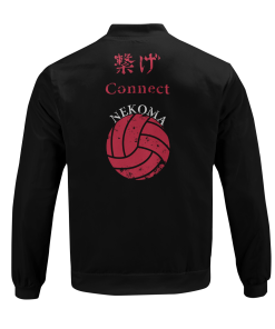 Haikyuu Jackets - Nekoma Rally Bomber Jacket FH0709 7 - Gear Anime BomberJacketINekomaRally 06 back - Gear Anime