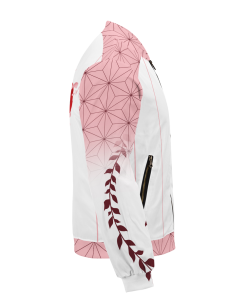 Demon Slayer Jackets - Nezuko Jersey Bomber Jacket FH0709 6 - Gear Anime BomberJacketINezukoJersey 05 rightsideview - Gear Anime