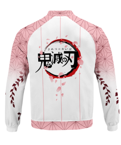 Demon Slayer Jackets - Nezuko Jersey Bomber Jacket FH0709 7 - Gear Anime BomberJacketINezukoJersey 06 back - Gear Anime