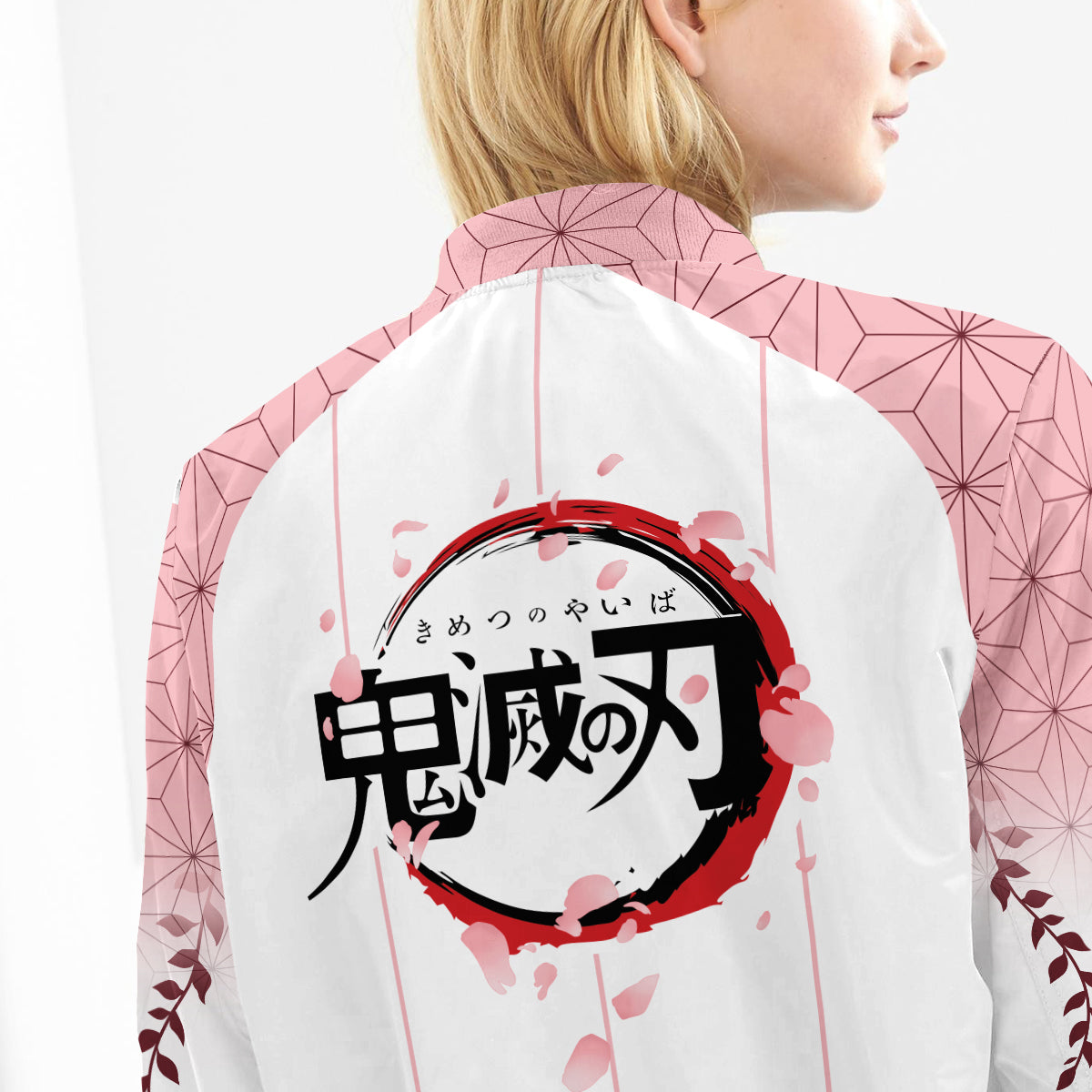 BomberJacketINezukoJersey-10-girlmodelback BomberJacketINezukoJersey 10 girlmodelback - Gear Anime