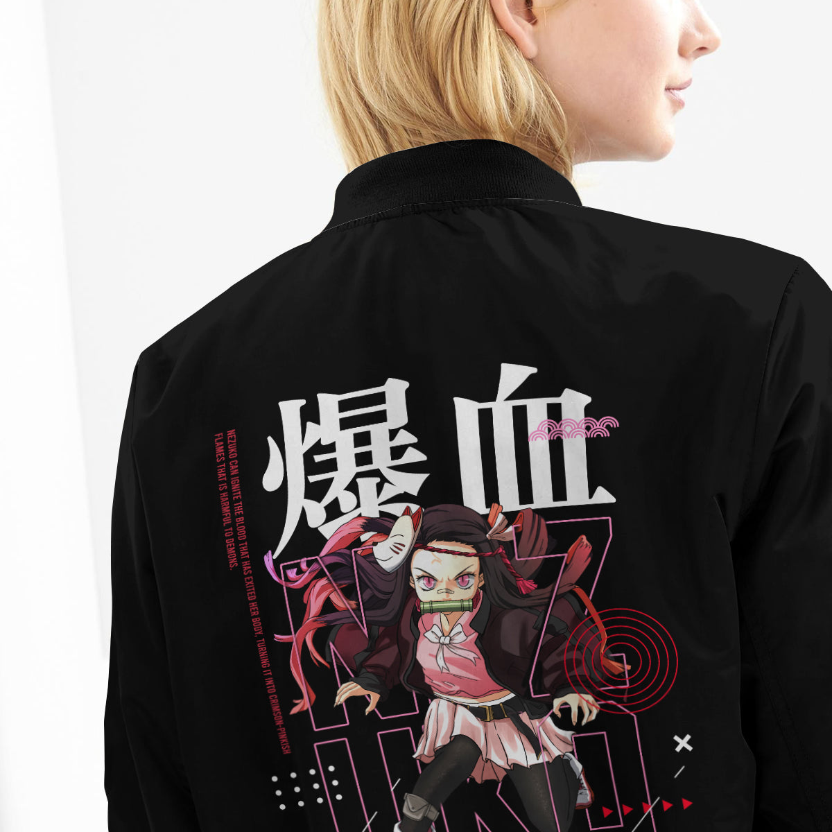 BomberJacketINezukoStWear-10-girlmodelback BomberJacketINezukoStWear 10 girlmodelback - Gear Anime