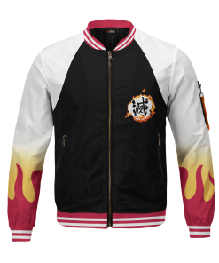Demon Slayer Jackets - Rengoku Jersey Bomber Jacket FH0709 2 - Gear Anime BomberJacketIRengokuJersey 01 front - Gear Anime