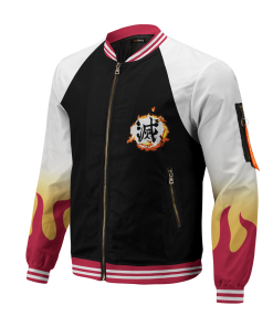 Demon Slayer Jackets - Rengoku Jersey Bomber Jacket FH0709 3 - Gear Anime BomberJacketIRengokuJersey 02 hpleft - Gear Anime