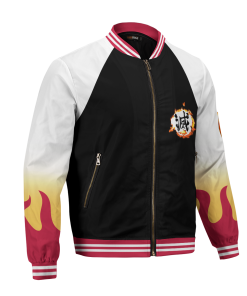 Demon Slayer Jackets - Rengoku Jersey Bomber Jacket FH0709 4 - Gear Anime BomberJacketIRengokuJersey 03 hpright - Gear Anime