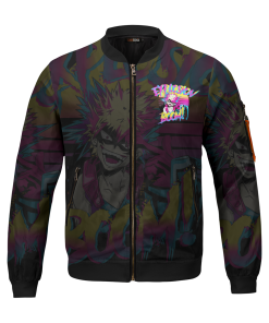 MHA Jackets - Retro Bakugo Bomber Jacket FH0709 2 - Gear Anime BomberJacketIRetroBakugo 01 front - Gear Anime