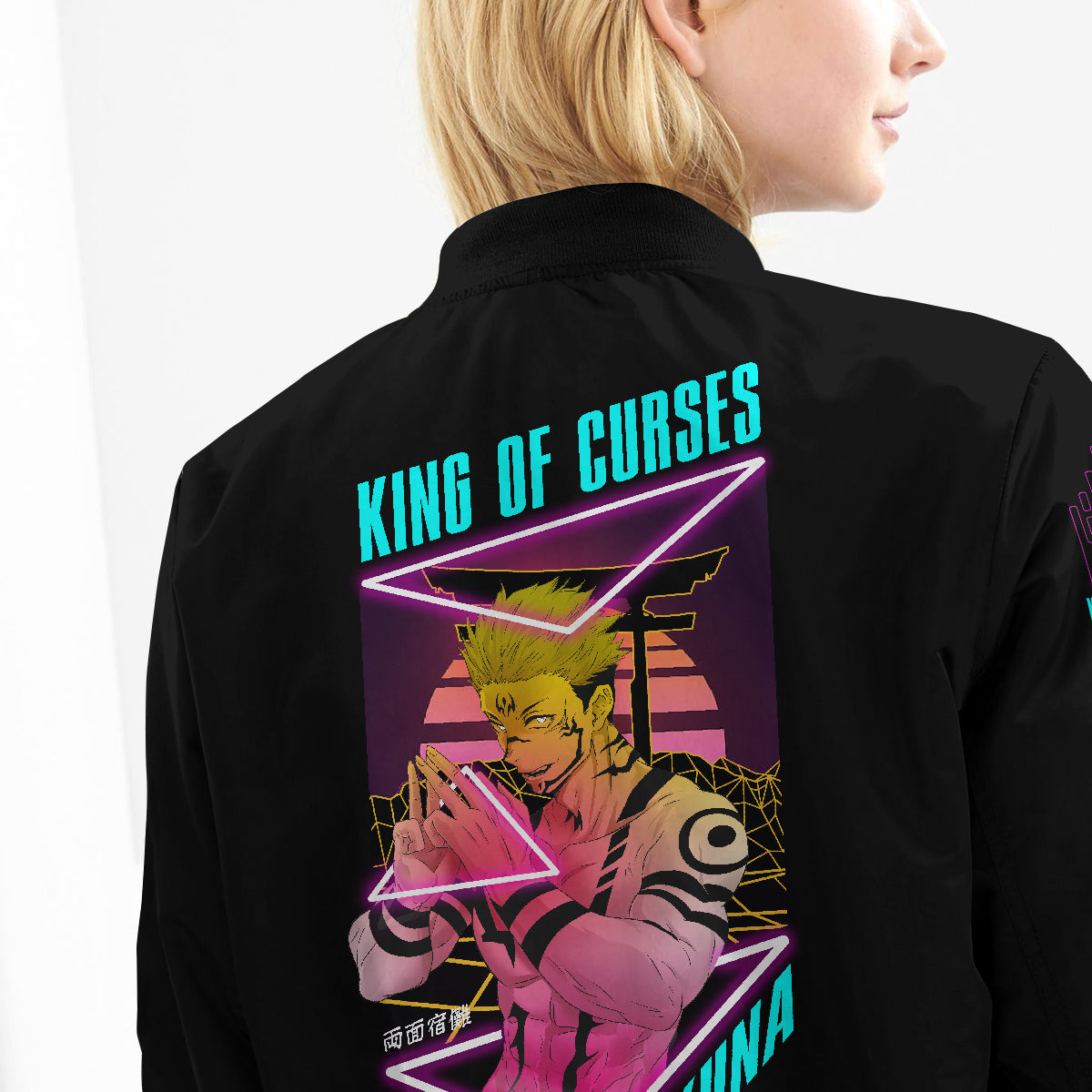 BomberJacketIRetroSukuna-10-girlmodelback BomberJacketIRetroSukuna 10 girlmodelback - Gear Anime