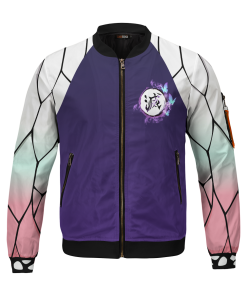 Demon Slayer Jackets - Shinobu Jersey Bomber Jacket FH0709 2 - Gear Anime BomberJacketIShinobuJersey 01 front - Gear Anime