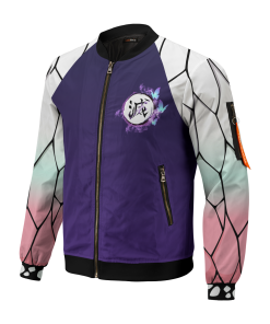 Demon Slayer Jackets - Shinobu Jersey Bomber Jacket FH0709 3 - Gear Anime BomberJacketIShinobuJersey 02 hpleft - Gear Anime