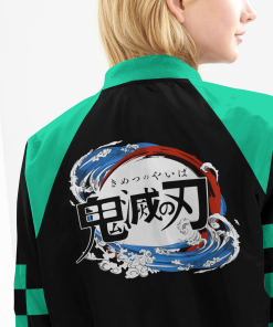 BomberJacketITanjiroJersey 10 girlmodelback - Gear Anime