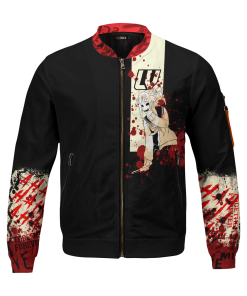MHA Jackets - Yandere Toga Bomber Jacket FH0709 2 - Gear Anime BomberJacketIYandereToga 01 front - Gear Anime
