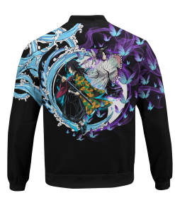 Demon Slayer Jackets - Yin Yang Giyu Shinobu Bomber Jacket FH0709 7 - Gear Anime BomberJacketIYinYangGiyuShinobu 06 back - Gear Anime