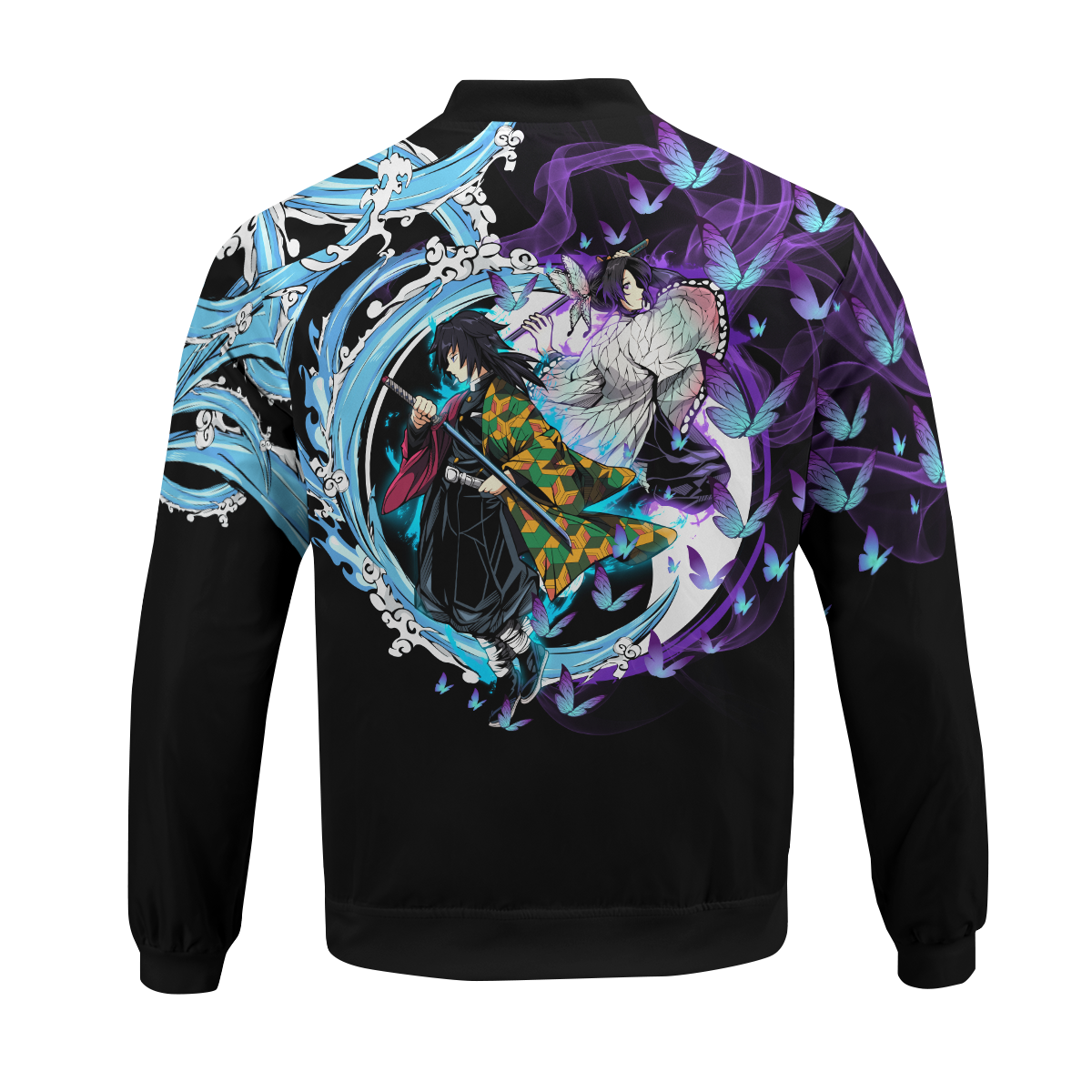 BomberJacketIYinYangGiyuShinobu-06-back BomberJacketIYinYangGiyuShinobu 06 back - Gear Anime
