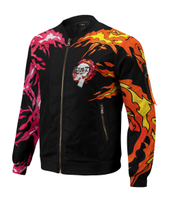 Demon Slayer Jackets - Yin Yang Tanjiro Nezuko Bomber Jacket FH0709 3 - Gear Anime BomberJacketIYinYangTanjiroNezuko 02 hpleft - Gear Anime