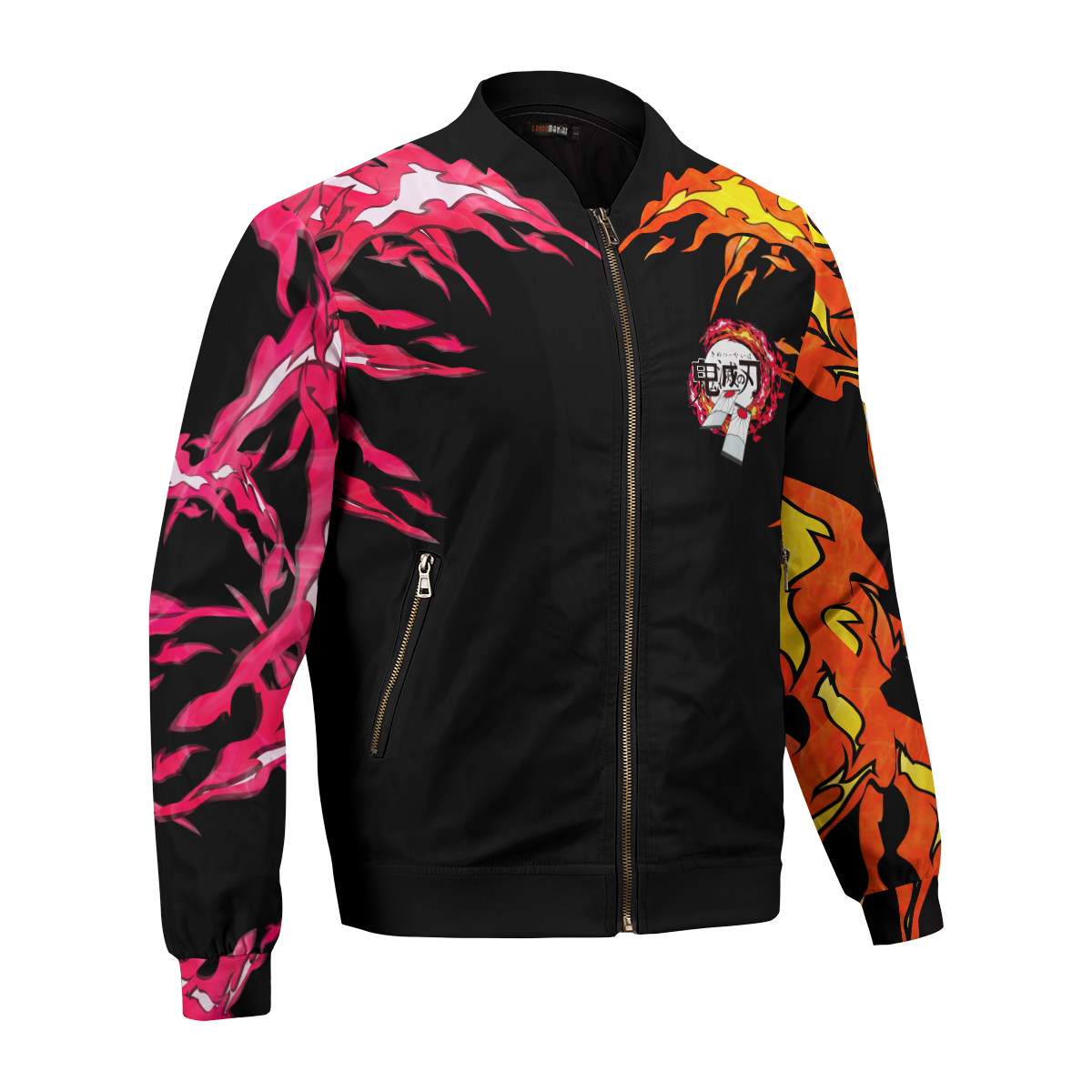 BomberJacketIYinYangTanjiroNezuko-03-hpright BomberJacketIYinYangTanjiroNezuko 03 hpright - Gear Anime