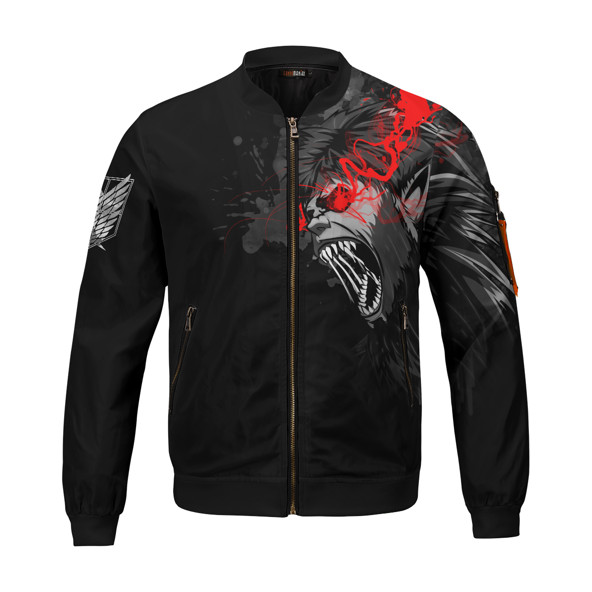 BomberJacketIZekeSummoningTitan-01-front BomberJacketIZekeSummoningTitan 01 front - Gear Anime