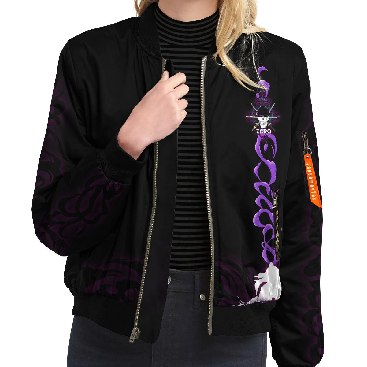 BomberJacketIZoroSpirit-09-girlmodelfront BomberJacketIZoroSpirit 09 girlmodelfront - Gear Anime